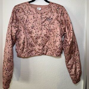 Nike Floral Pink Cropped Jacket